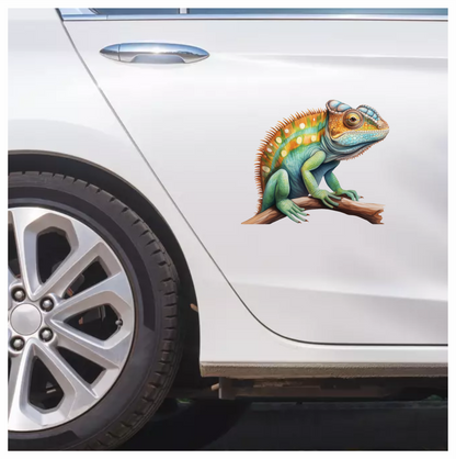 Chameleon Green Reptile Branch Vinyl Sticker Decal