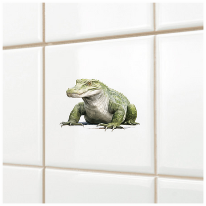 Green Alligator Reptile Scales Strong Vinyl Sticker Decal