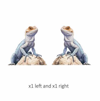 Blue Lizard Rock Desert Vinyl Sticker Decal