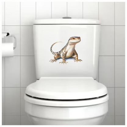 Lizard Tan Blue Stripes Reptile Skink Vinyl Sticker Decal
