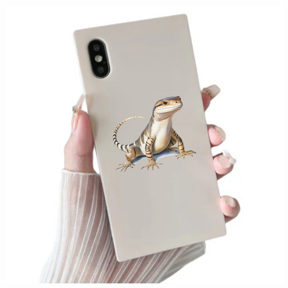Lizard Tan Blue Stripes Reptile Skink Vinyl Sticker Decal