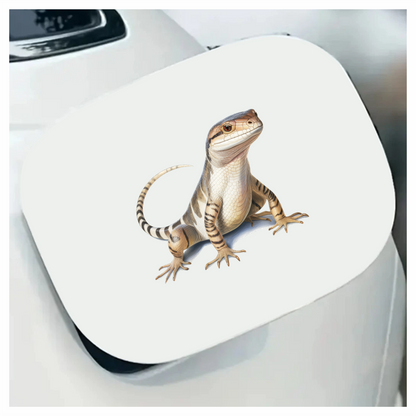 Lizard Tan Blue Stripes Reptile Skink Vinyl Sticker Decal