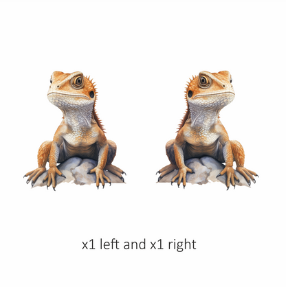 Bearded Dragon Orange Rock Vinyl Sticker Decal