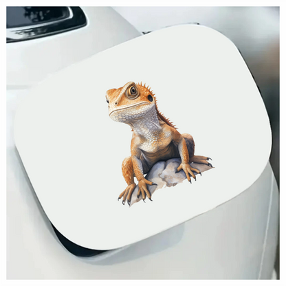 Bearded Dragon Orange Rock Vinyl Sticker Decal
