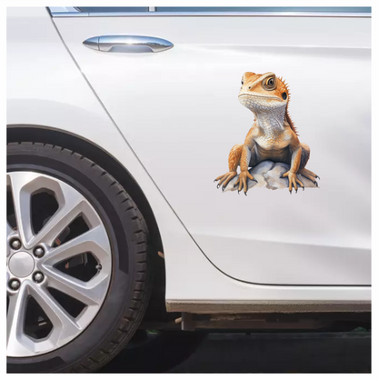 Bearded Dragon Orange Rock Vinyl Sticker Decal