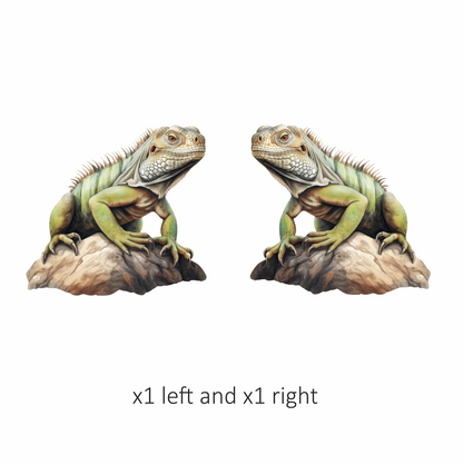 Iguana Green Rock Reptile Scales Texture Vinyl Sticker Decal