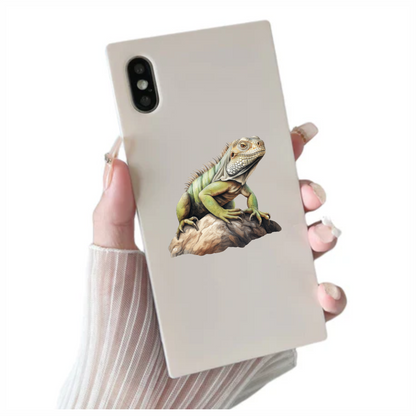 Iguana Green Rock Reptile Scales Texture Vinyl Sticker Decal