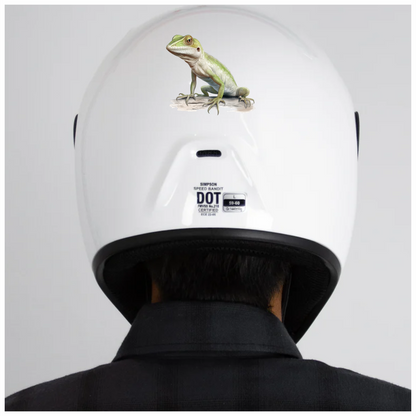Green Lizard Reptile Branch Vinyl Sticker Decal