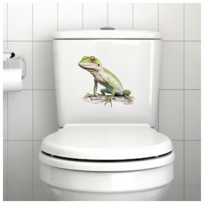 Green Lizard Reptile Branch Vinyl Sticker Decal