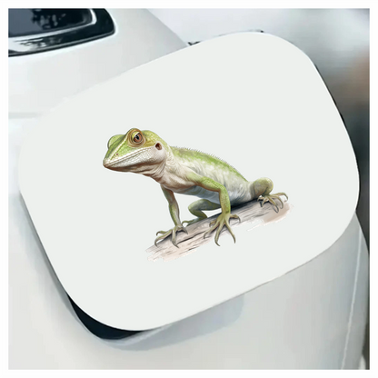 Green Lizard Reptile Branch Vinyl Sticker Decal