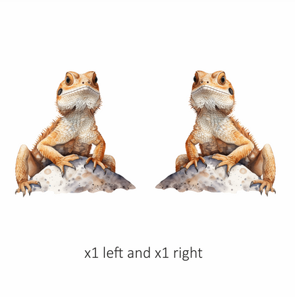 Bearded Dragon Orange Rock Vinyl Sticker Decal