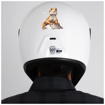 Bearded Dragon Orange Rock Vinyl Sticker Decal