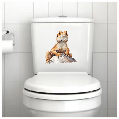 Bearded Dragon Orange Rock Vinyl Sticker Decal