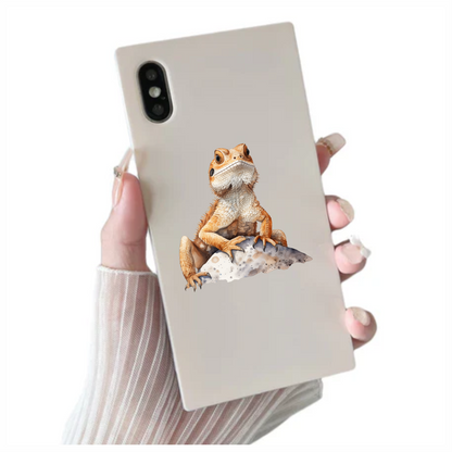 Bearded Dragon Orange Rock Vinyl Sticker Decal