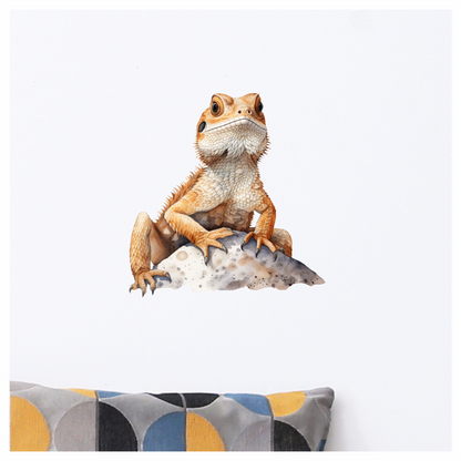 Bearded Dragon Orange Rock Vinyl Sticker Decal