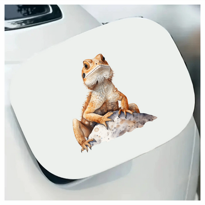 Bearded Dragon Orange Rock Vinyl Sticker Decal