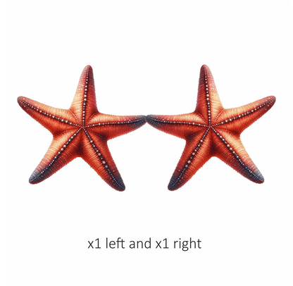 Red Starfish Vinyl Sticker Decal