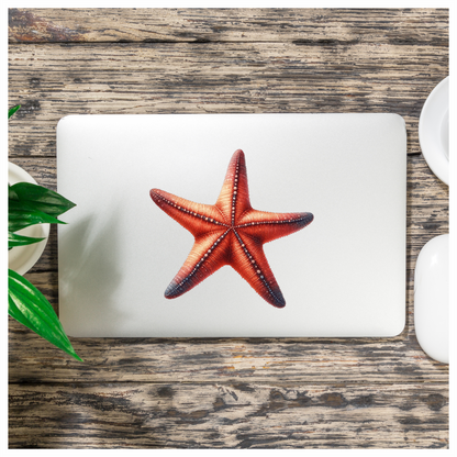 Red Starfish Vinyl Sticker Decal
