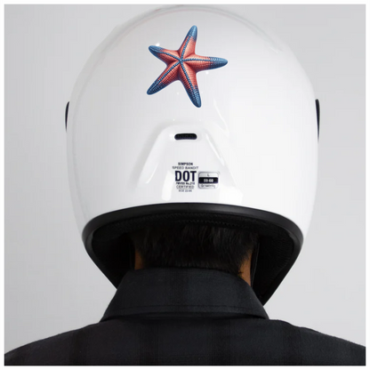 Starfish Red Blue Vinyl Sticker Decal