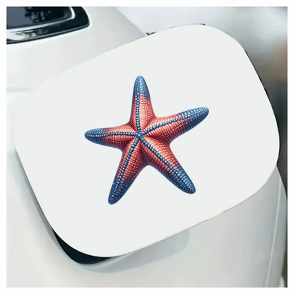 Starfish Red Blue Vinyl Sticker Decal
