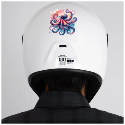 Octopus Pink Blue Tentacles Watercolor Vinyl Sticker Decal