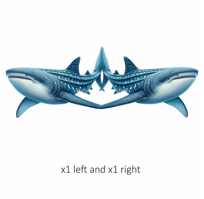 Whale Blue Whale Shark Large Ocean Vinyl Sticker Decal