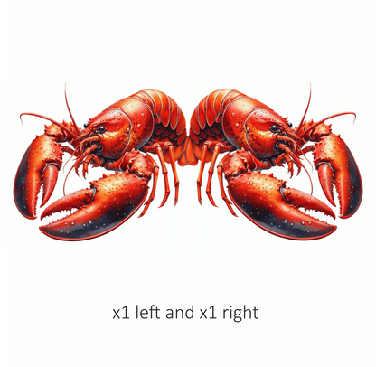 Red Lobster Crawling Vinyl Sticker Decal
