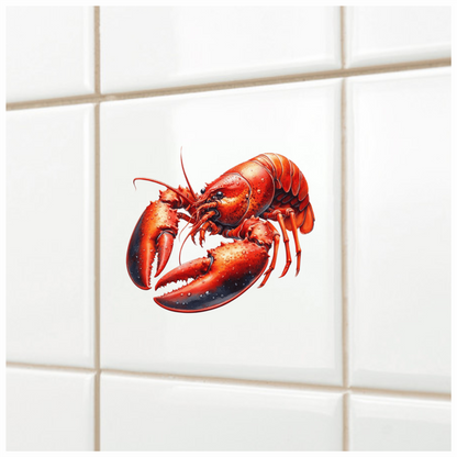 Red Lobster Crawling Vinyl Sticker Decal