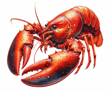 Red Lobster Crawling Vinyl Sticker Decal