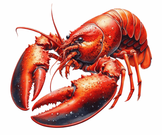 Red Lobster Crawling Vinyl Sticker Decal