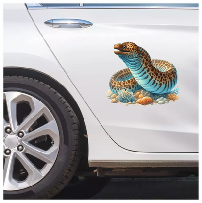 Blue Eel Fish Coral Reef Vinyl Sticker Decal
