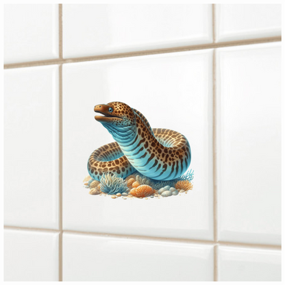 Blue Eel Fish Coral Reef Vinyl Sticker Decal