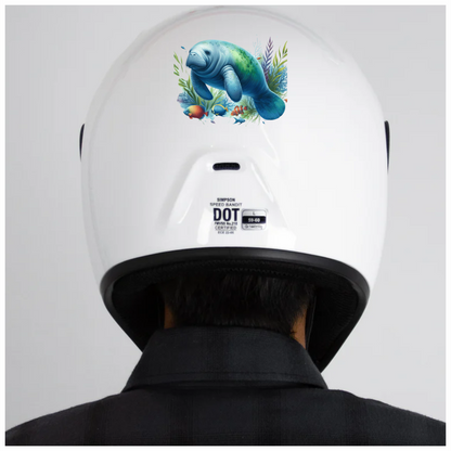 Manatee Blue Fish Seaweed Tropical Vinyl Sticker Decal