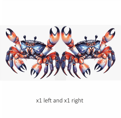 Crab Orange Blue Marine Vinyl Sticker Decal