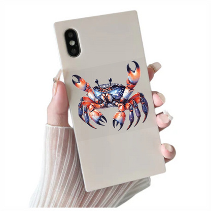 Crab Orange Blue Marine Vinyl Sticker Decal