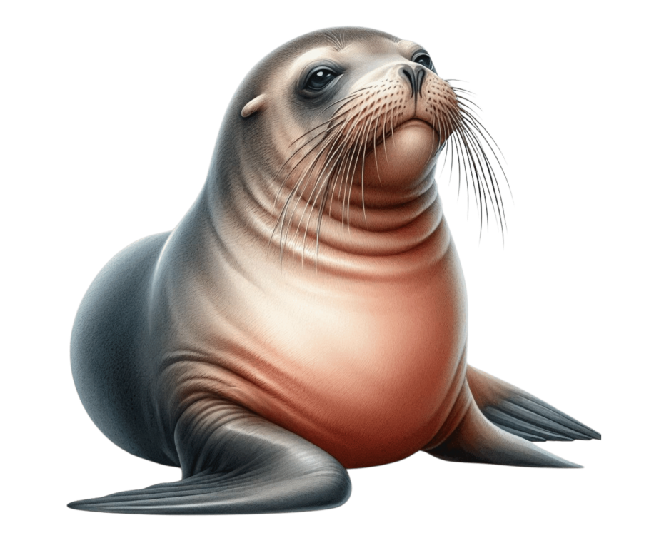 Seal Brown Sea Lion Vinyl Sticker Decal