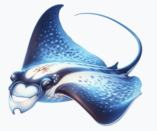Blue Stingray Fish Vinyl Sticker Decal