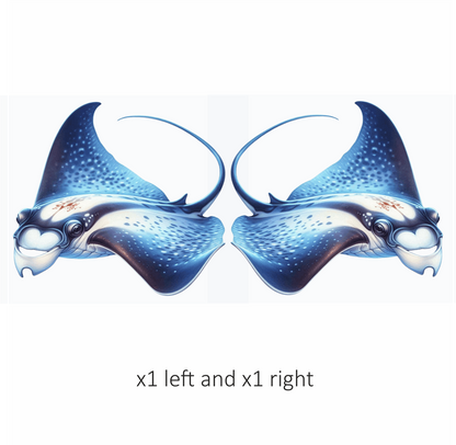 Blue Stingray Fish Vinyl Sticker Decal