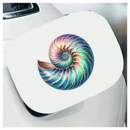 Spiral Shell Blue Water Marine Vinyl Sticker Decal