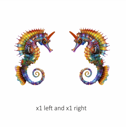 Seahorse Colorful Abstract Vinyl Sticker Decal