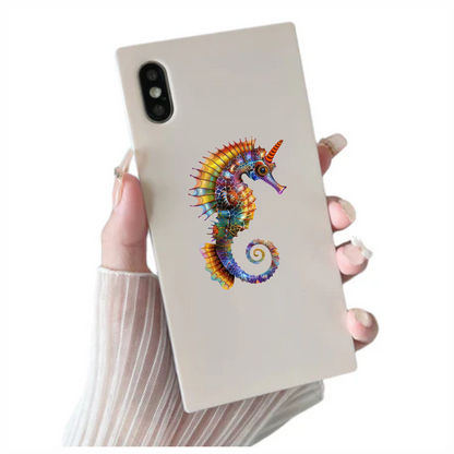 Seahorse Colorful Abstract Vinyl Sticker Decal