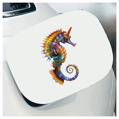 Seahorse Colorful Abstract Vinyl Sticker Decal