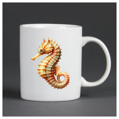 Seahorse Yellow Sea Creature Vinyl Sticker Decal