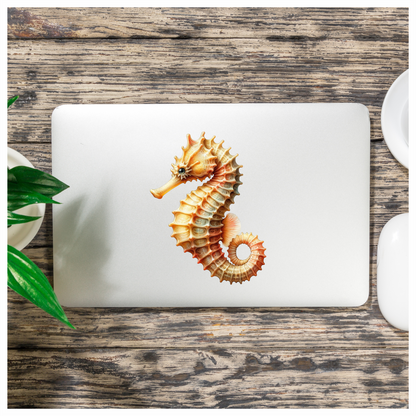 Seahorse Yellow Sea Creature Vinyl Sticker Decal
