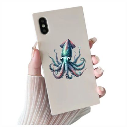 Squid Blue Cute Animal Vinyl Sticker Decal