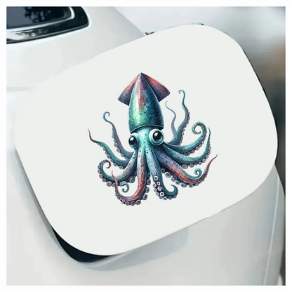 Squid Blue Cute Animal Vinyl Sticker Decal
