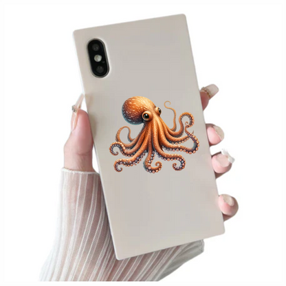 Octopus Orange Color Animal Vinyl Sticker Decal