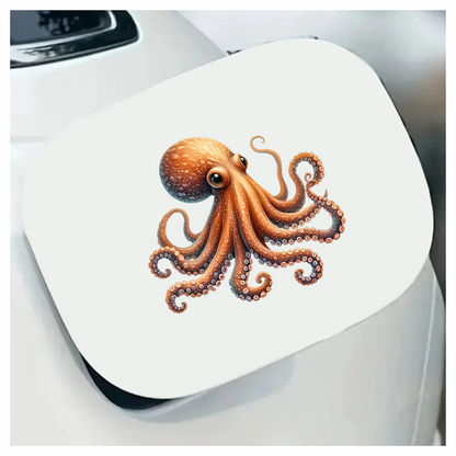 Octopus Orange Color Animal Vinyl Sticker Decal