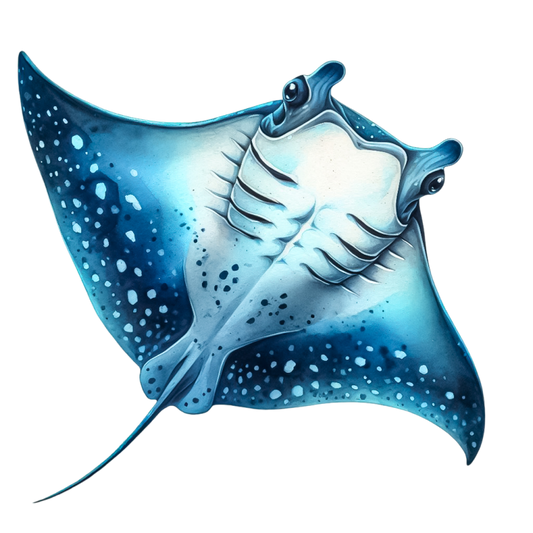 Blue Stingray Ocean Animal Vinyl Sticker Decal