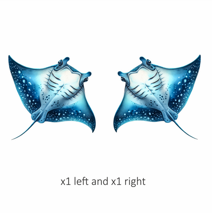Blue Stingray Ocean Animal Vinyl Sticker Decal